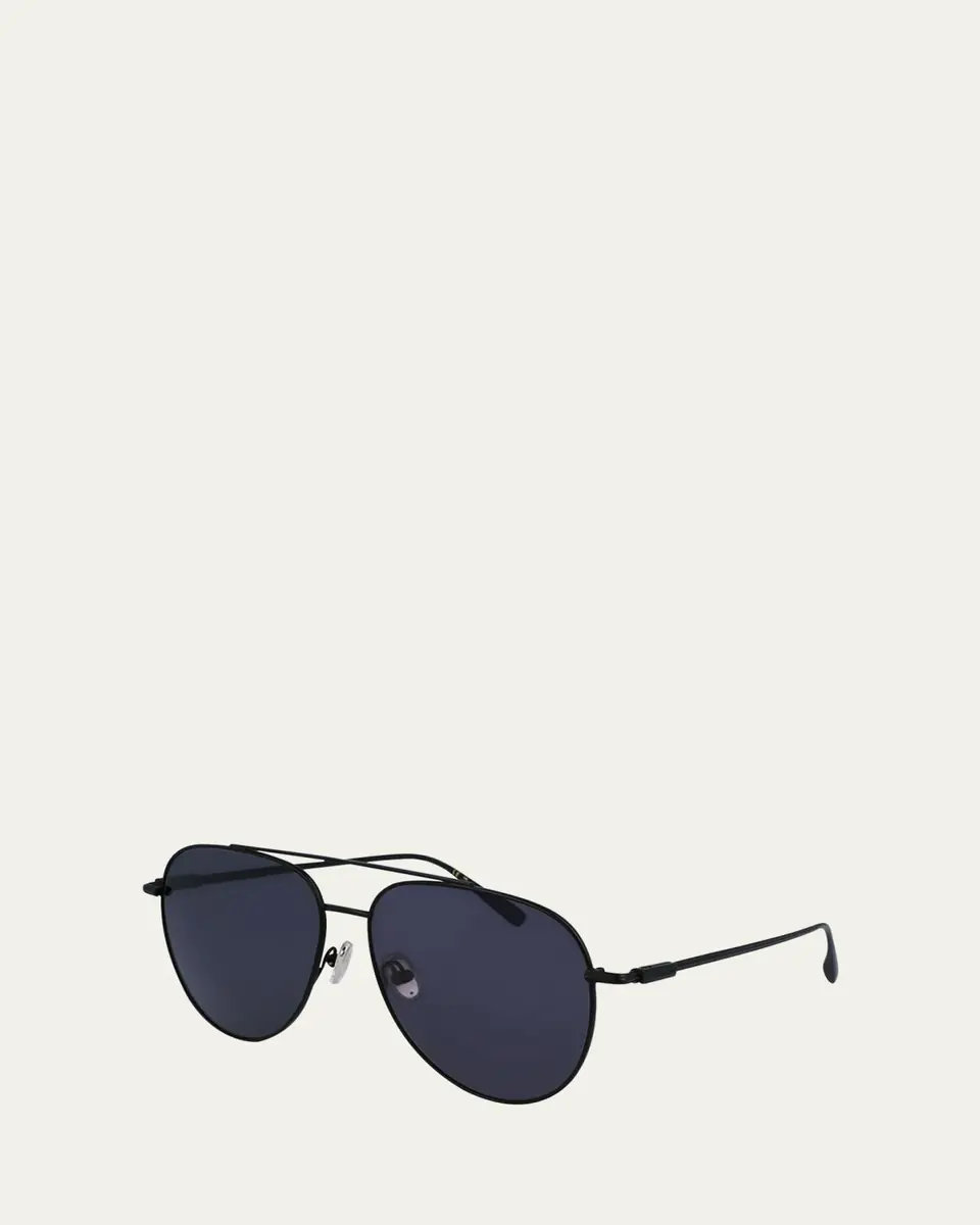 Ferragamo Men's Gancini Evolution Metal Aviator Sunglasses | Thumbnail 6 Ferragamo Men's Gancini Evolution Metal Aviator Sunglasses | Thumbnail 6
