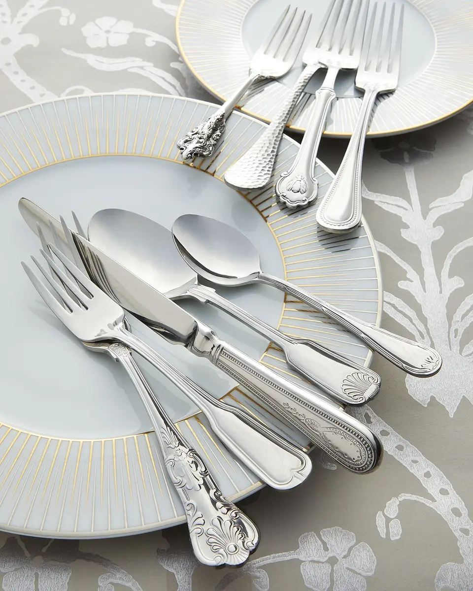 Wallace Silversmiths 65-Piece Euro Hammered Flatware Service | Thumbnail 2