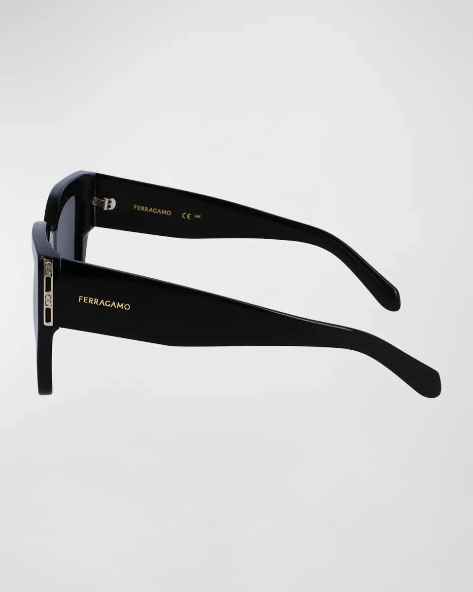 Ferragamo Logo Acetate Square Sunglasses | Thumbnail 3 Ferragamo Logo Acetate Square Sunglasses | Thumbnail 3