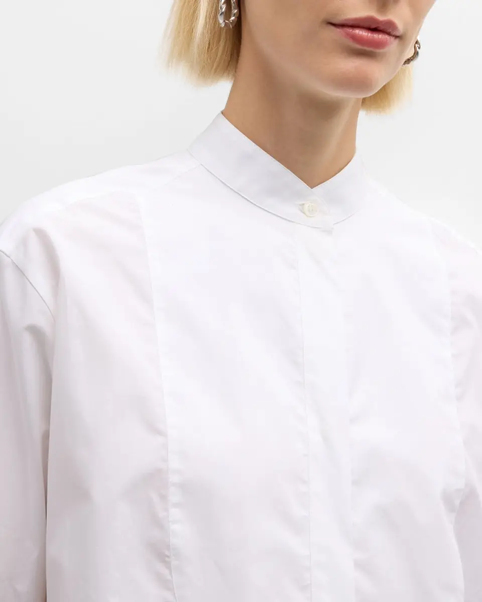 Emporio Armani Oversized Organic Cotton Poplin Tunic Top | Thumbnail 5 Emporio Armani Oversized Organic Cotton Poplin Tunic Top | Thumbnail 5