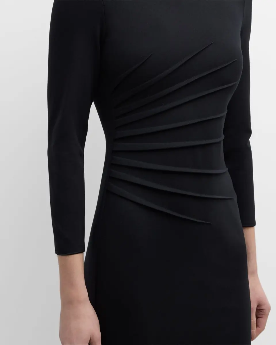 Emporio Armani Pleated Jersey Midi Sheath Dress | Thumbnail 4 Emporio Armani Pleated Jersey Midi Sheath Dress | Thumbnail 4
