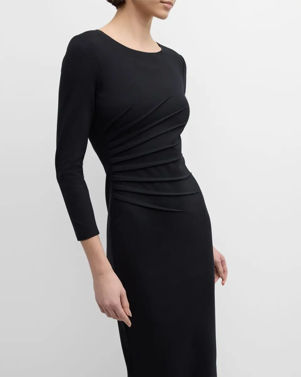 Emporio Armani Pleated Jersey Midi Sheath Dress | Thumbnail 6 Emporio Armani Pleated Jersey Midi Sheath Dress | Thumbnail 6