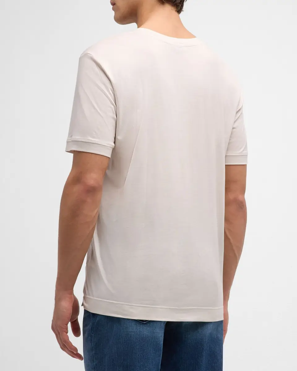 Zimmerli Men's Lyocell Short-Sleeve Crewneck T-Shirt | Thumbnail 3 Zimmerli Men's Lyocell Short-Sleeve Crewneck T-Shirt | Thumbnail 3