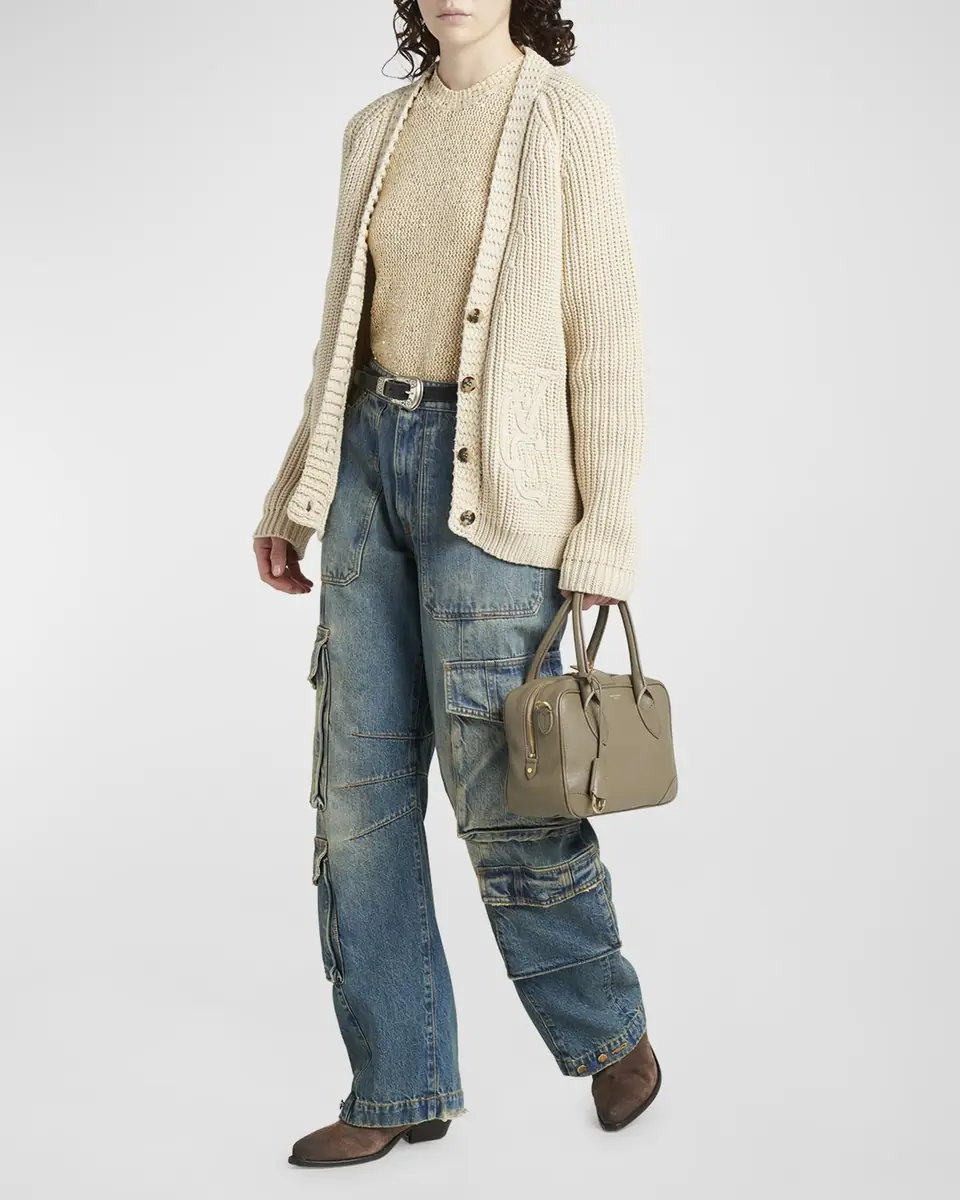 Golden Goose Vita Zip Goat Leather Top-Handle Bag | Thumbnail 14 Golden Goose Vita Zip Goat Leather Top-Handle Bag | Thumbnail 14
