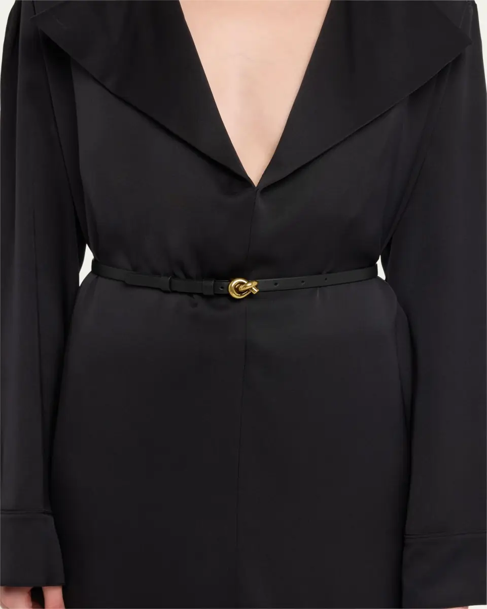 Bottega Veneta Knot Buckle Leather Belt | Thumbnail 2