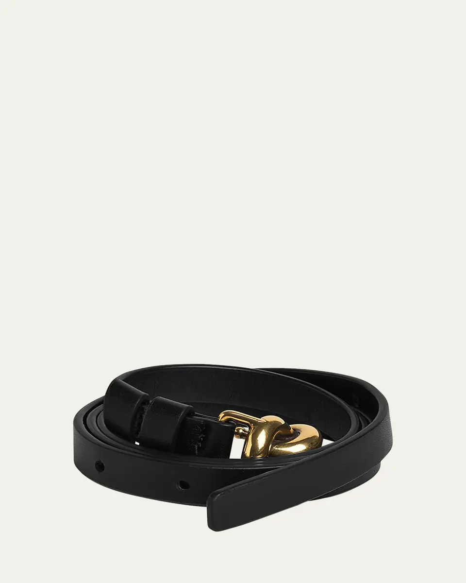Bottega Veneta Knot Buckle Leather Belt | Thumbnail 3