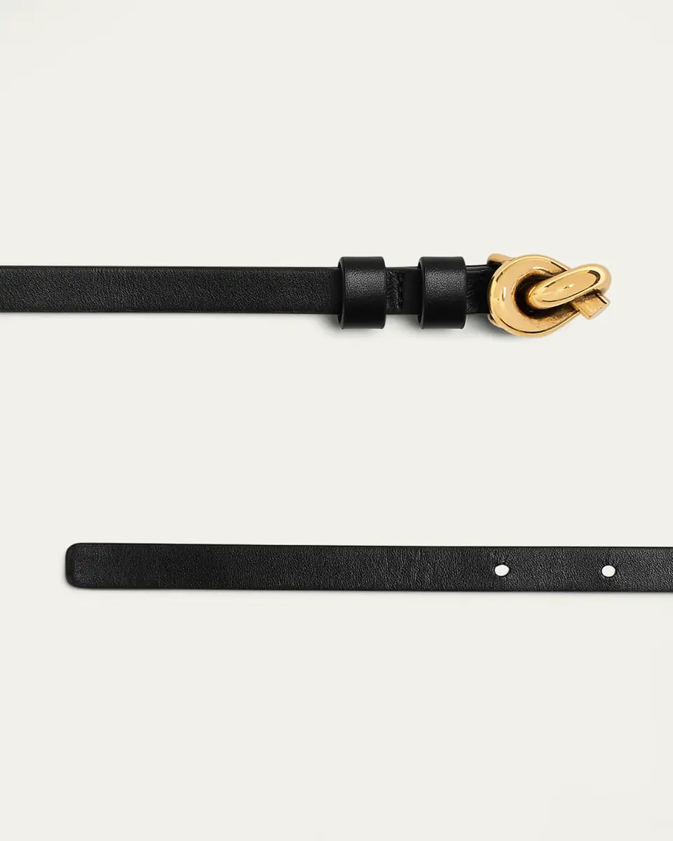 Bottega Veneta Knot Buckle Leather Belt | Thumbnail 4