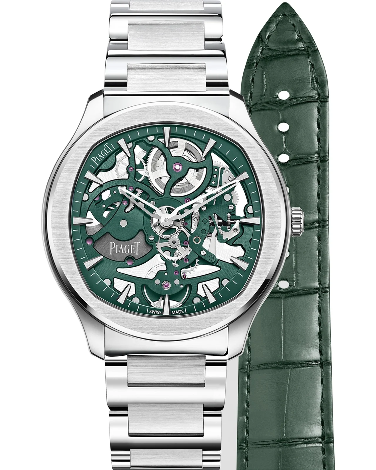 Polo 42mm Stainless Steel Green Skeleton Watch Polo 42mm Stainless Steel Green Skeleton Watch