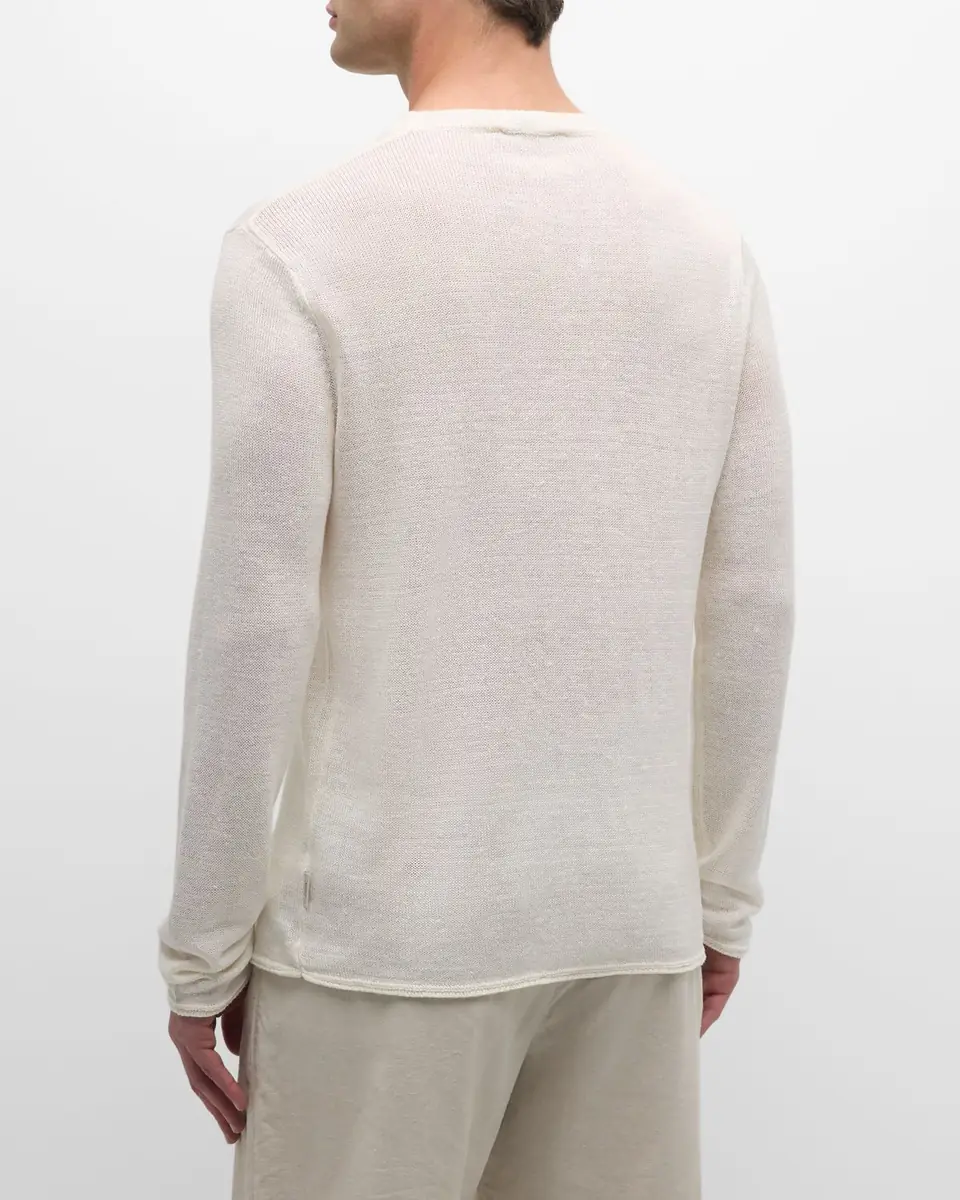 Onia Men's Kevin Linen Crewneck Sweater | Thumbnail 2 Onia Men's Kevin Linen Crewneck Sweater | Thumbnail 2