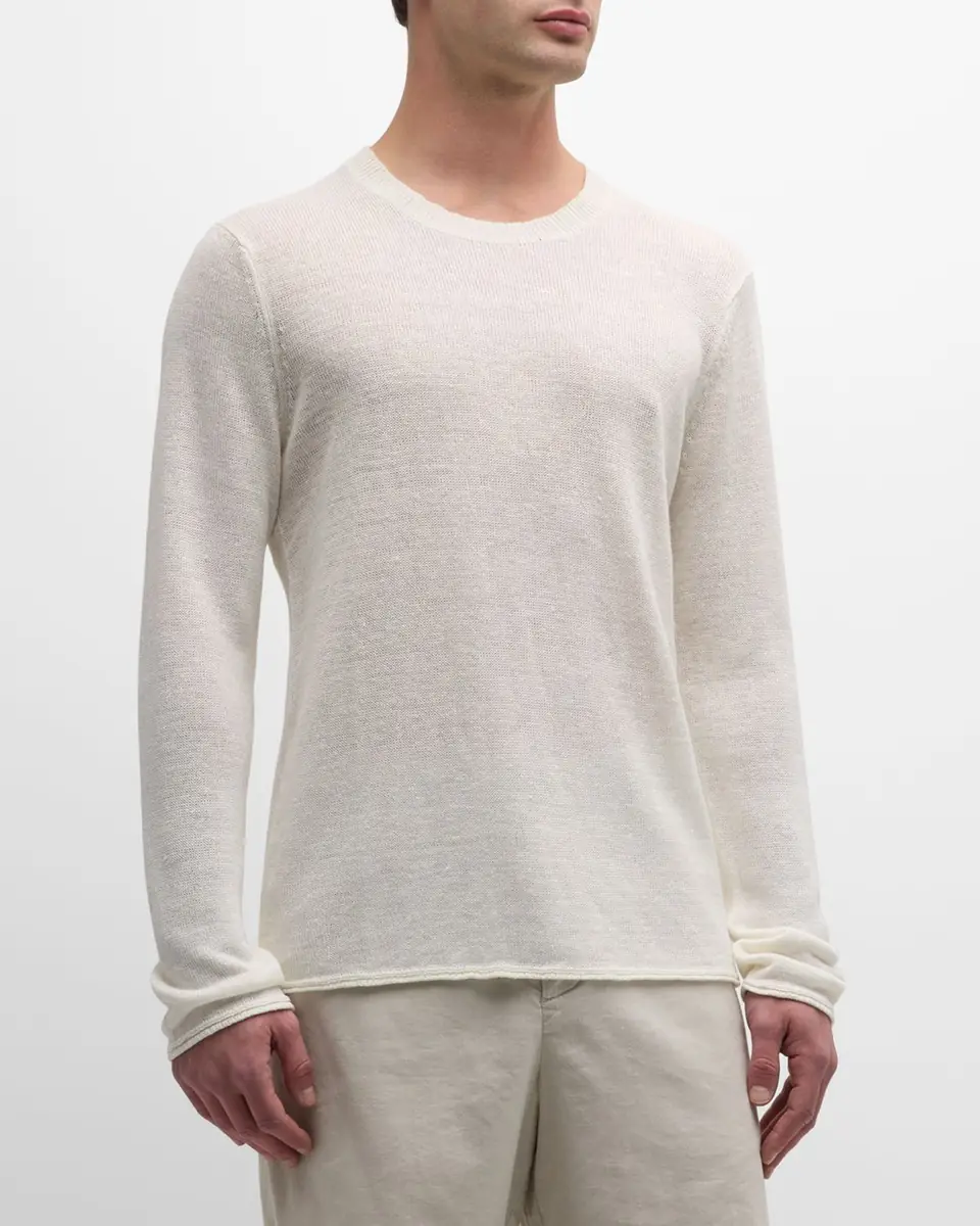 Onia Men's Kevin Linen Crewneck Sweater | Thumbnail 3 Onia Men's Kevin Linen Crewneck Sweater | Thumbnail 3