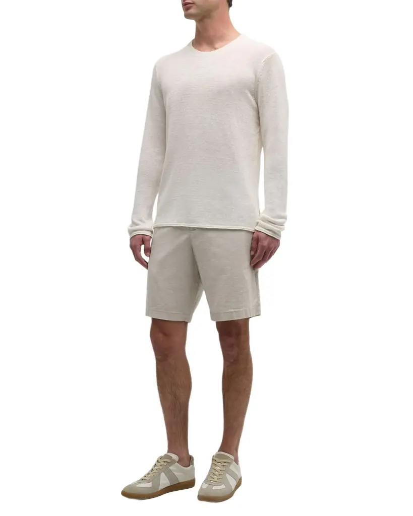 Onia Men's Kevin Linen Crewneck Sweater | Image 1 Onia Men's Kevin Linen Crewneck Sweater | Image 1