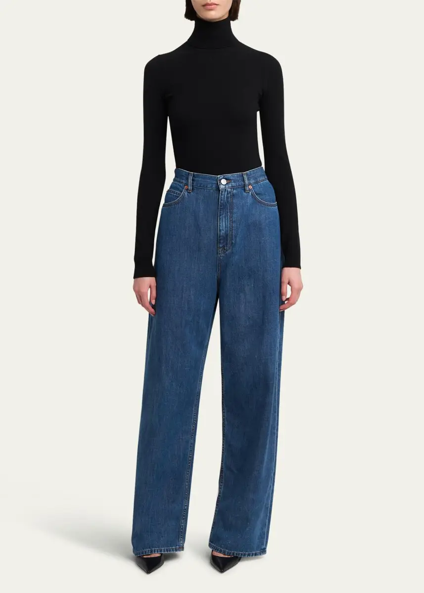 Valentino Garavani Wide-Leg Denim Jeans | Thumbnail 2 Valentino Garavani Wide-Leg Denim Jeans | Thumbnail 2