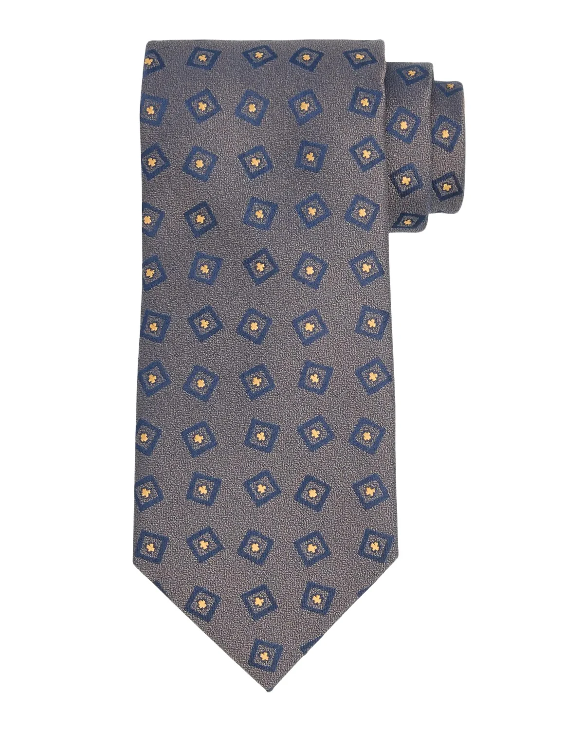 Men's Square-Print Silk Tie