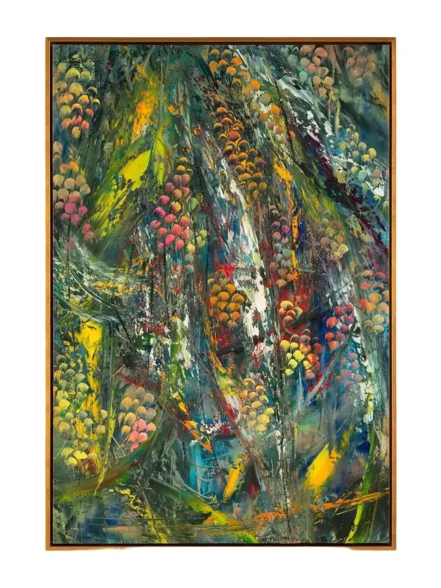 John-Richard Collection "Sun-Kissed Rainforest" Original Painting by Jinlu