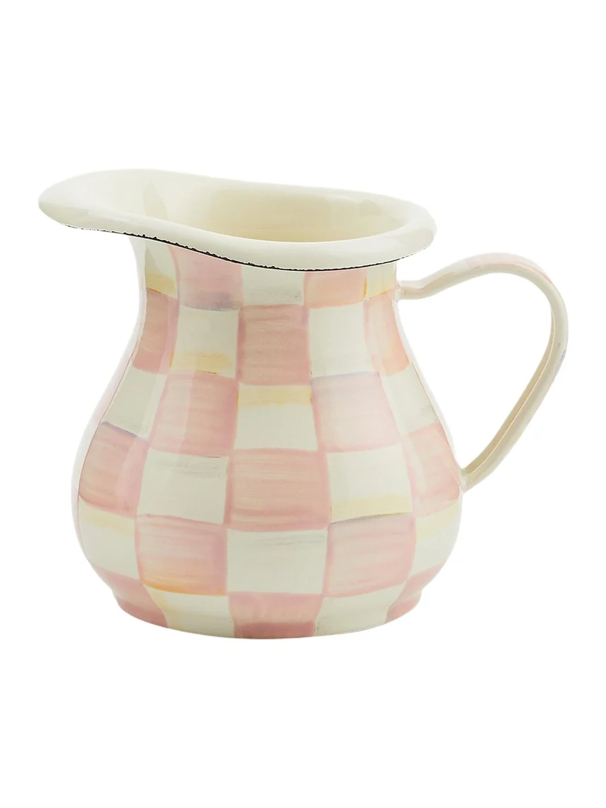 MacKenzie-Childs Rosy Check Enamel Creamer