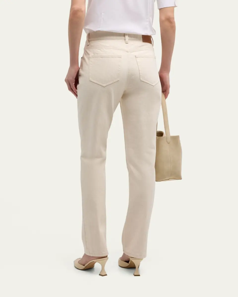 Lafayette 148 New York Cropped Straight-Leg Denim Jeans | Thumbnail 3