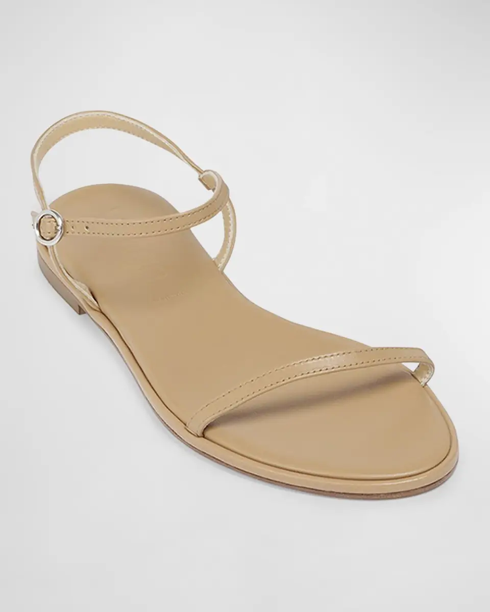 Aeyde Nettie Nude Leather Ankle-Strap Sandals | Thumbnail 2