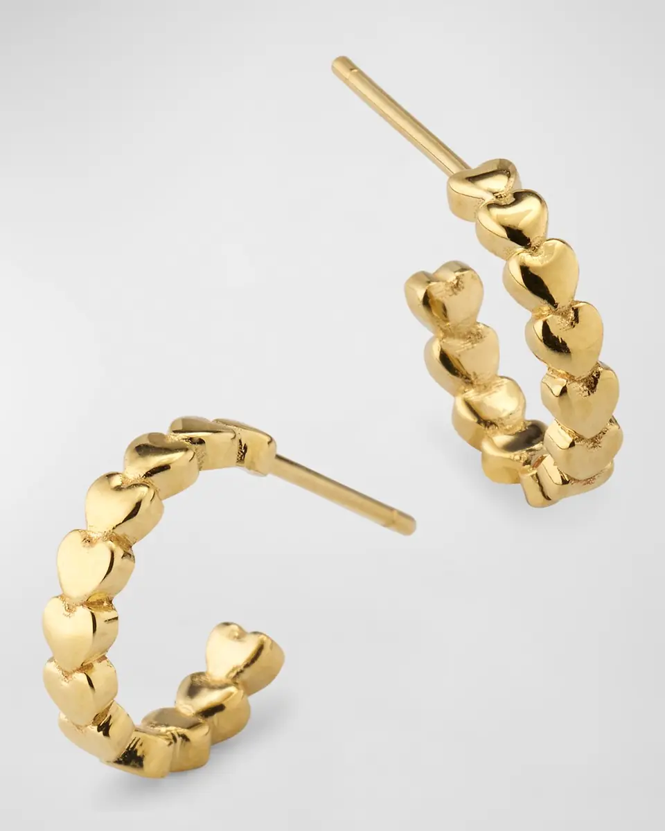 Jennifer Meyer Mini Heart Hoop Earrings | Thumbnail 3
