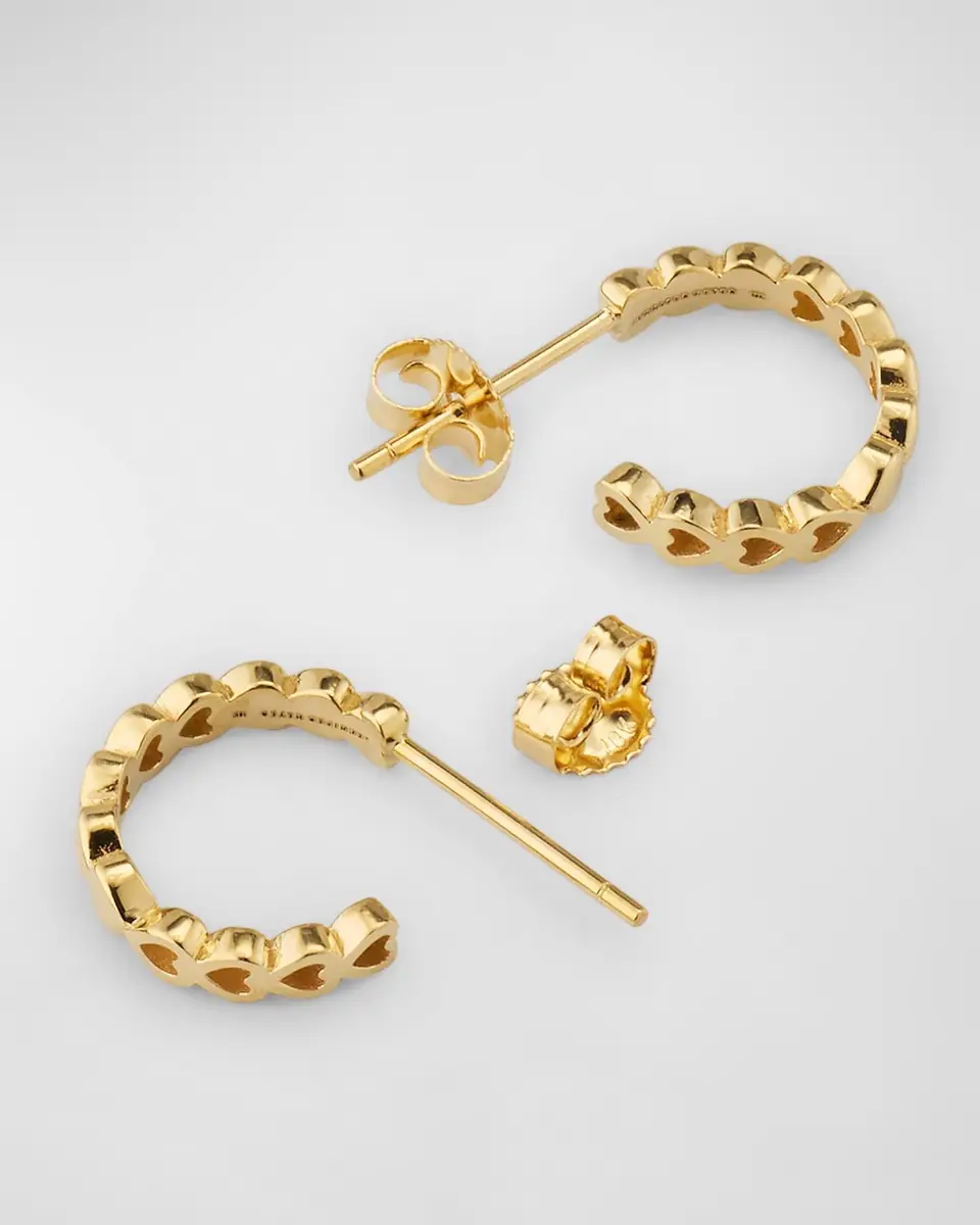 Jennifer Meyer Mini Heart Hoop Earrings | Thumbnail 4