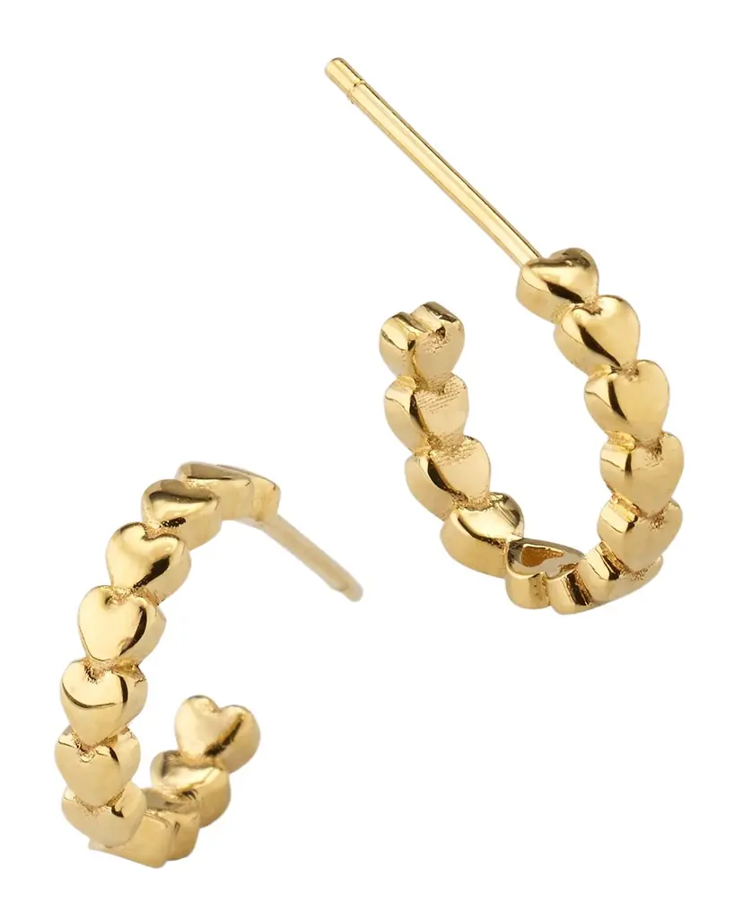 Jennifer Meyer Mini Heart Hoop Earrings | Image 1 Jennifer Meyer Mini Heart Hoop Earrings | Image 1