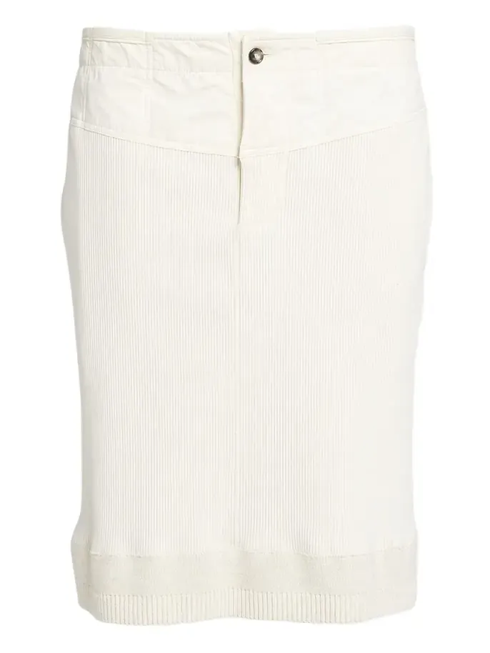 Low-Rise Compact Cotton Rib Jersey Straight Skirt