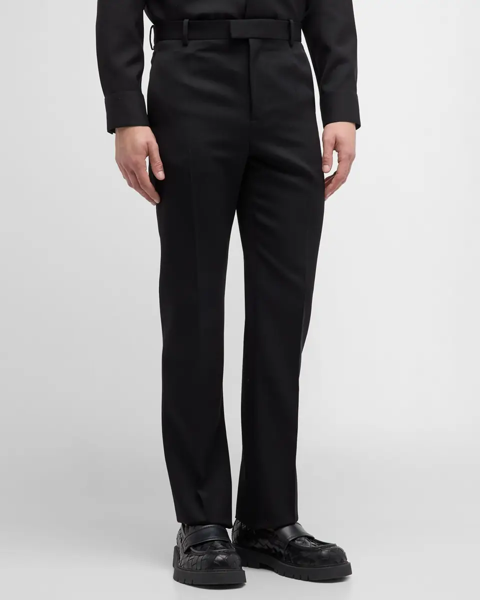 Bottega Veneta Men's Sartorial Grain de Poudre Trousers | Thumbnail 4 Bottega Veneta Men's Sartorial Grain de Poudre Trousers | Thumbnail 4