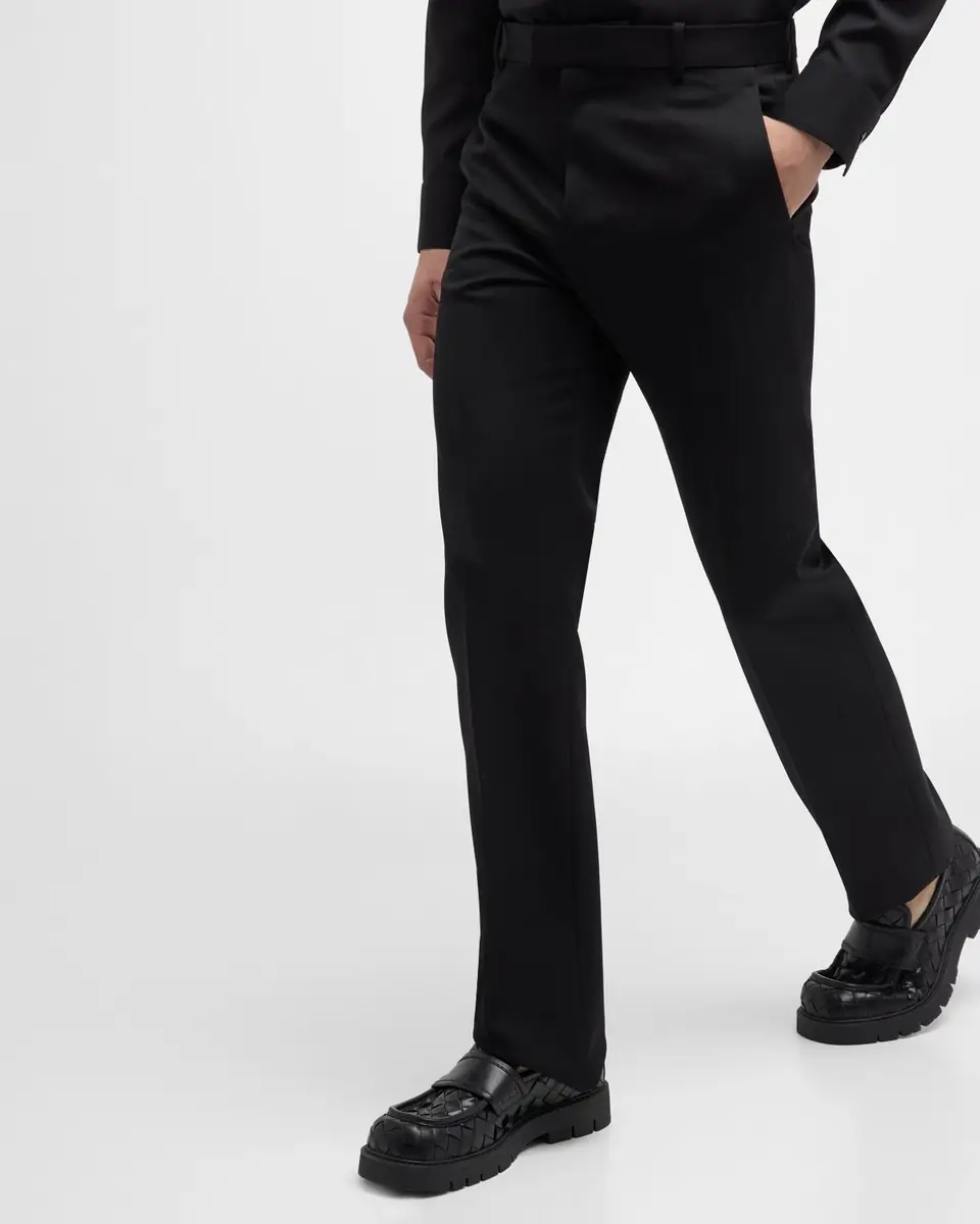 Bottega Veneta Men's Sartorial Grain de Poudre Trousers | Thumbnail 6 Bottega Veneta Men's Sartorial Grain de Poudre Trousers | Thumbnail 6