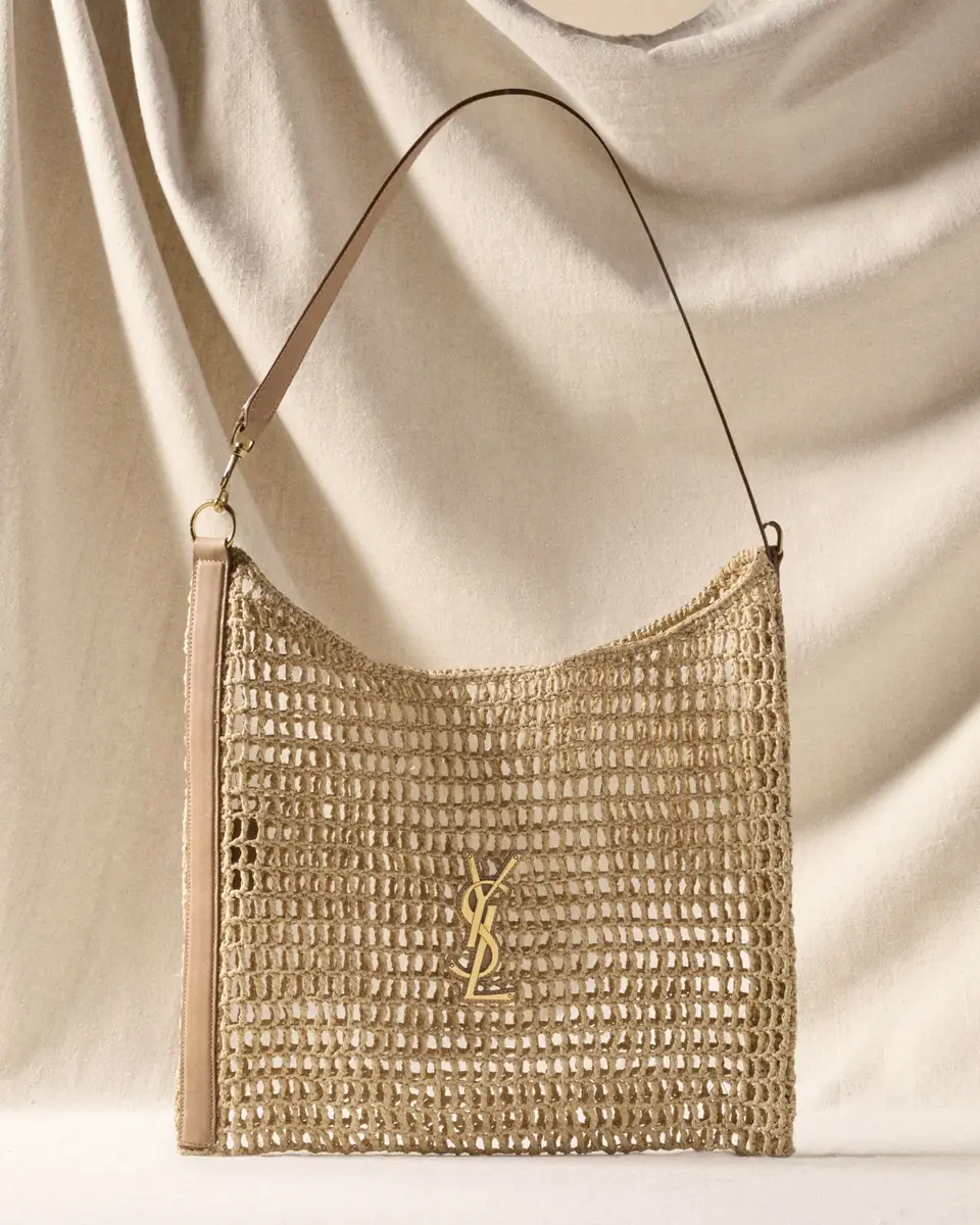 Saint Laurent Oxalis YSL Monogram Shoulder Bag in Raffia with Bronze Hardware | Thumbnail 4 Saint Laurent Oxalis YSL Monogram Shoulder Bag in Raffia with Bronze Hardware | Thumbnail 4