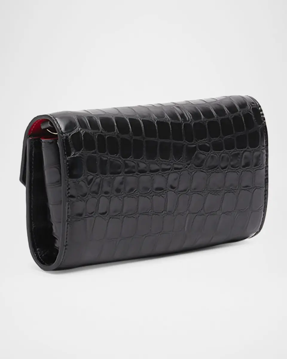 Christian Louboutin Loubi54 Wallet on Chain in Alligator Embossed Leather | Thumbnail 6 Christian Louboutin Loubi54 Wallet on Chain in Alligator Embossed Leather | Thumbnail 6