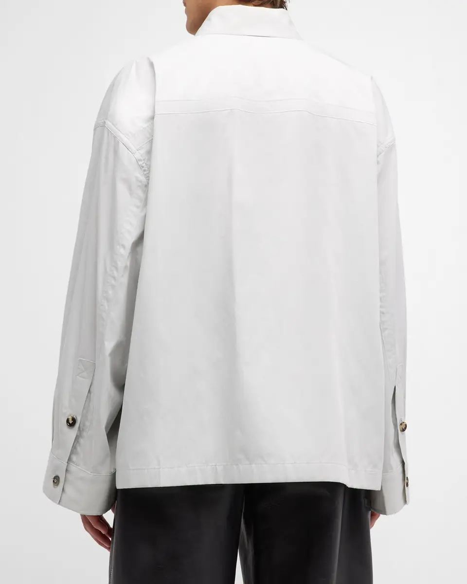 Bottega Veneta Men's Technical Cotton-Silk Shirt | Thumbnail 3