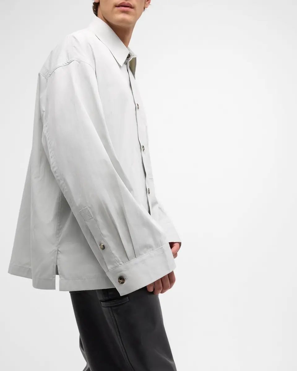 Bottega Veneta Men's Technical Cotton-Silk Shirt | Thumbnail 5