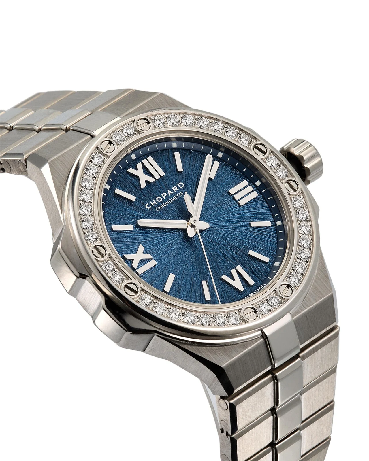 Chopard 33mm Alpine Eagle Diamond Watch with Bracelet Strap