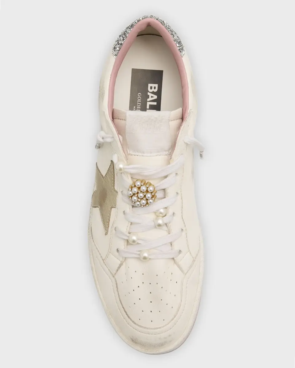 Golden Goose Ball Star Pearly Glitter Low-Top Sneakers | Thumbnail 6 Golden Goose Ball Star Pearly Glitter Low-Top Sneakers | Thumbnail 6