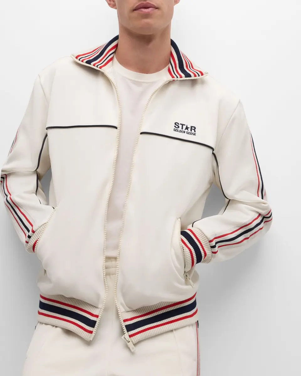 Golden Goose Men's Zipped Patchwork Track Jacket | Thumbnail 6 Golden Goose Men's Zipped Patchwork Track Jacket | Thumbnail 6