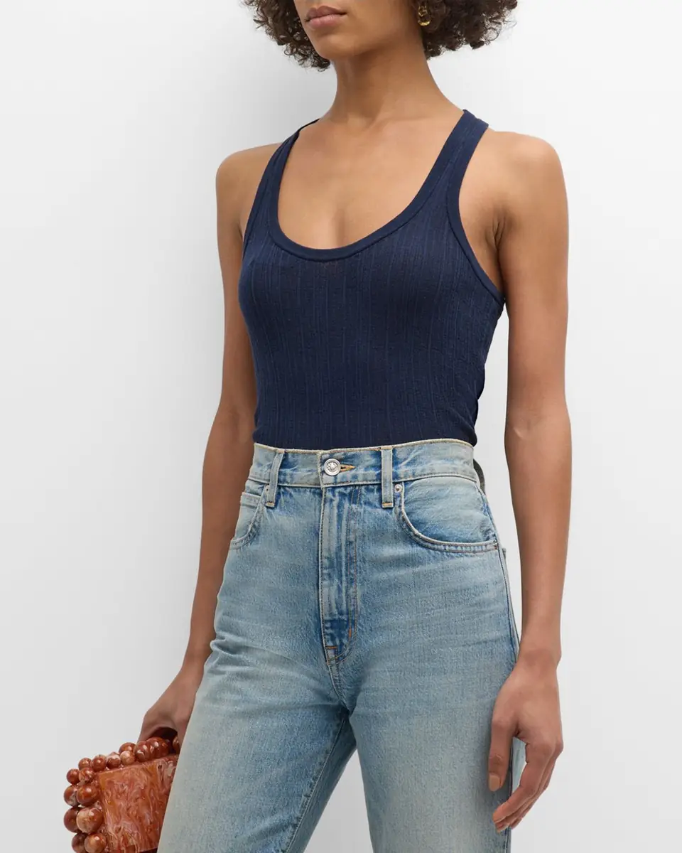A.L.C. Iris Striped Scoop-Neck Tank Top | Thumbnail 7 A.L.C. Iris Striped Scoop-Neck Tank Top | Thumbnail 7
