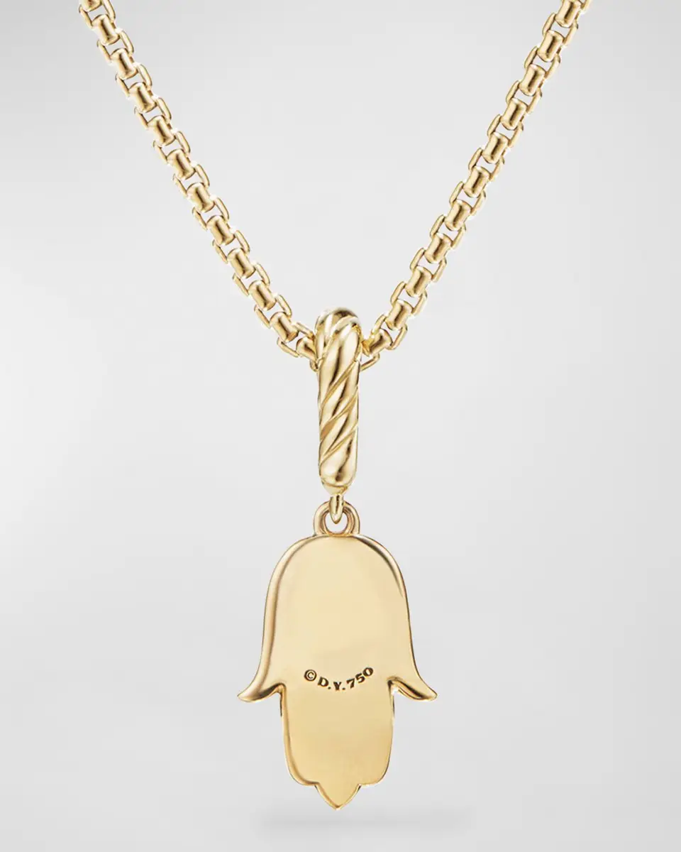 David Yurman Hamsa Pendant with Center Diamond in 18K Gold, 26mm | Thumbnail 3 David Yurman Hamsa Pendant with Center Diamond in 18K Gold, 26mm | Thumbnail 3