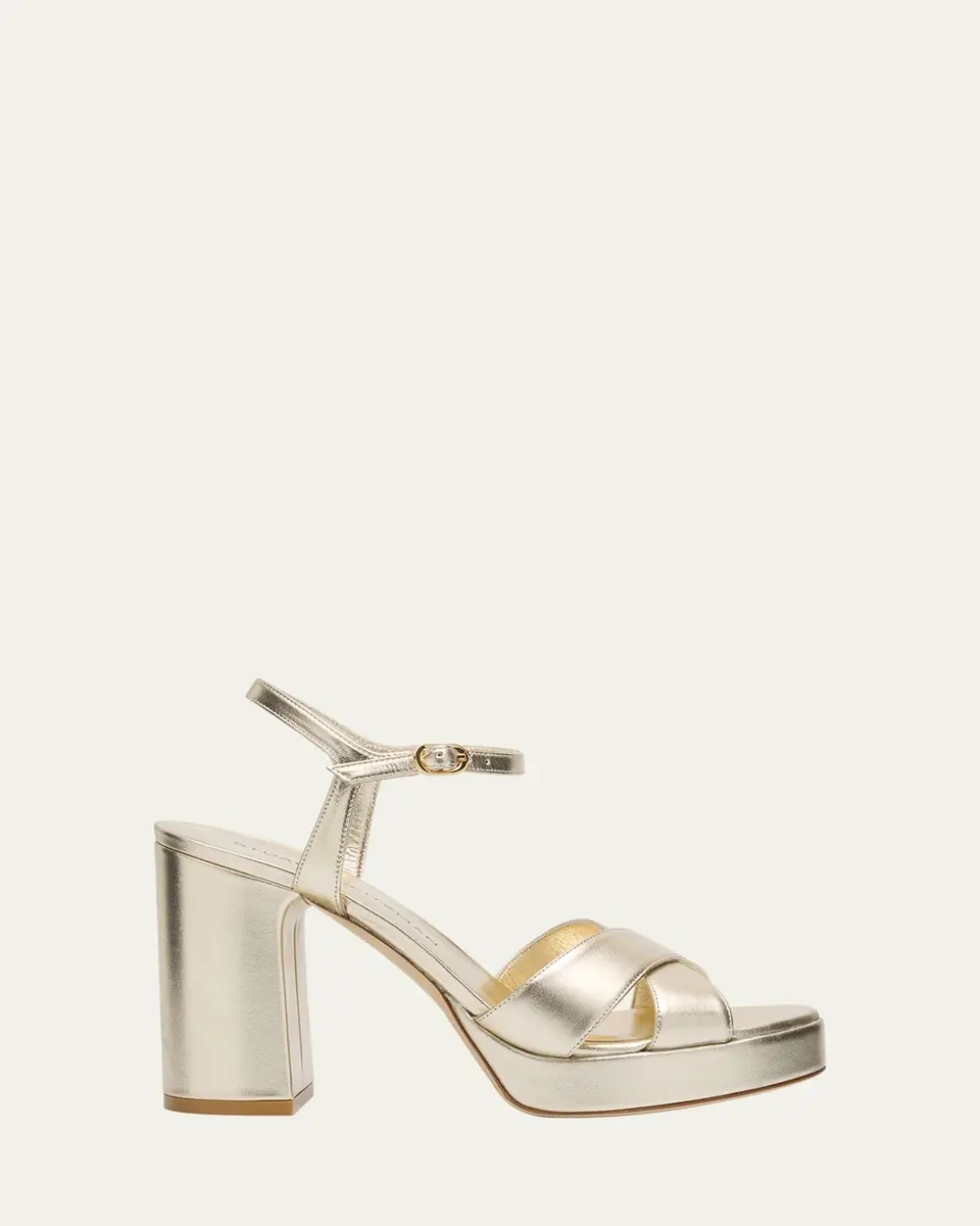 Stuart Weitzman Dayna Metallic Crisscross Platform Sandals | Thumbnail 11 Stuart Weitzman Dayna Metallic Crisscross Platform Sandals | Thumbnail 11