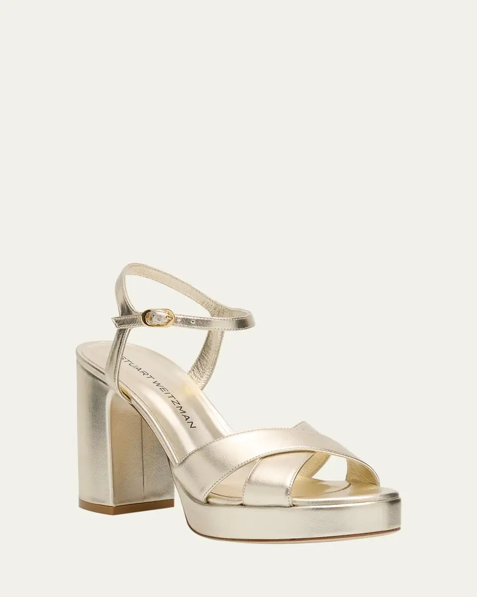 Stuart Weitzman Dayna Metallic Crisscross Platform Sandals | Thumbnail 13 Stuart Weitzman Dayna Metallic Crisscross Platform Sandals | Thumbnail 13