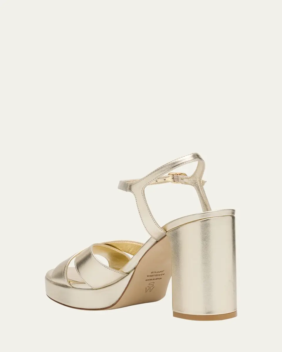Stuart Weitzman Dayna Metallic Crisscross Platform Sandals | Thumbnail 14 Stuart Weitzman Dayna Metallic Crisscross Platform Sandals | Thumbnail 14