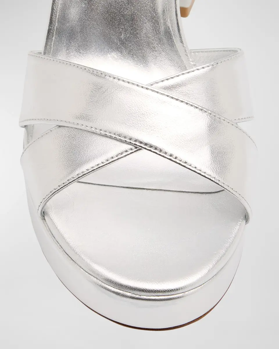Stuart Weitzman Dayna Metallic Crisscross Platform Sandals | Thumbnail 10 Stuart Weitzman Dayna Metallic Crisscross Platform Sandals | Thumbnail 10