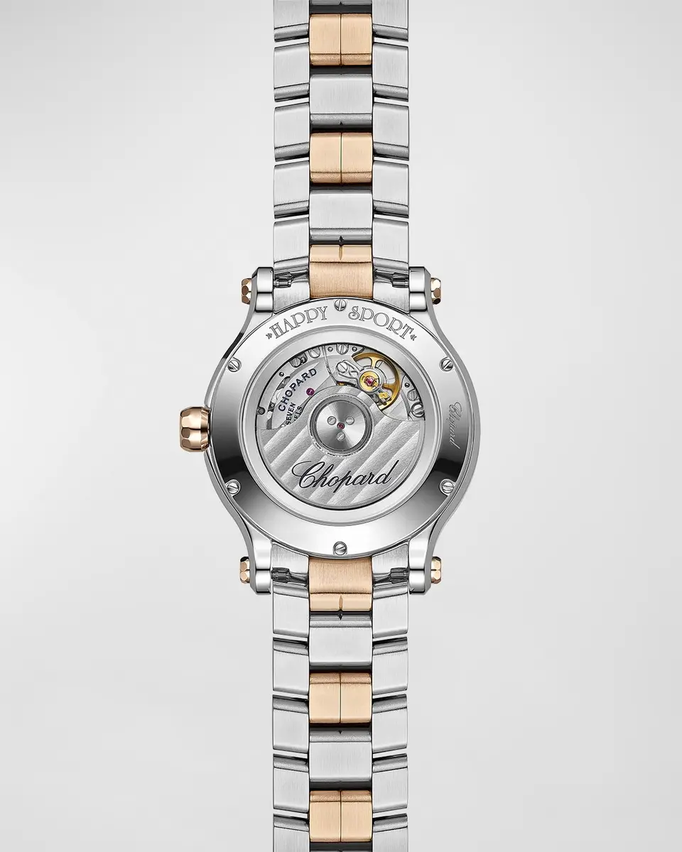 Chopard Happy Sport 33mm 18K Rose Gold & Steel Diamond Watch | Thumbnail 4 Chopard Happy Sport 33mm 18K Rose Gold & Steel Diamond Watch | Thumbnail 4