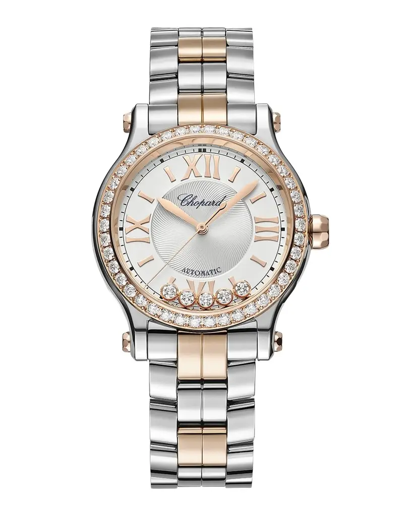 Chopard Happy Sport 33mm 18K Rose Gold & Steel Diamond Watch