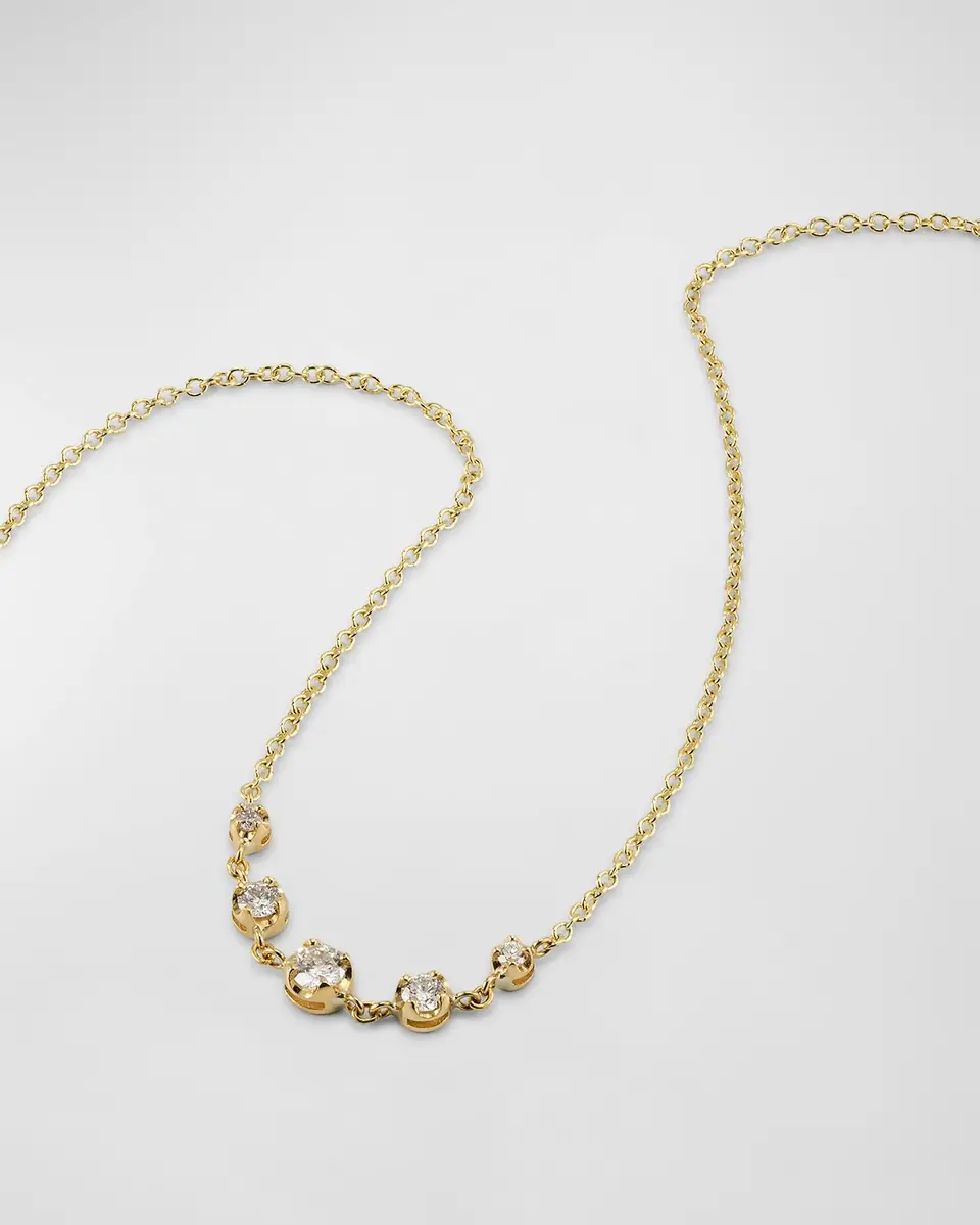 Jennifer Meyer 5 Graduated Illusion-Set Diamond Necklace | Thumbnail 3