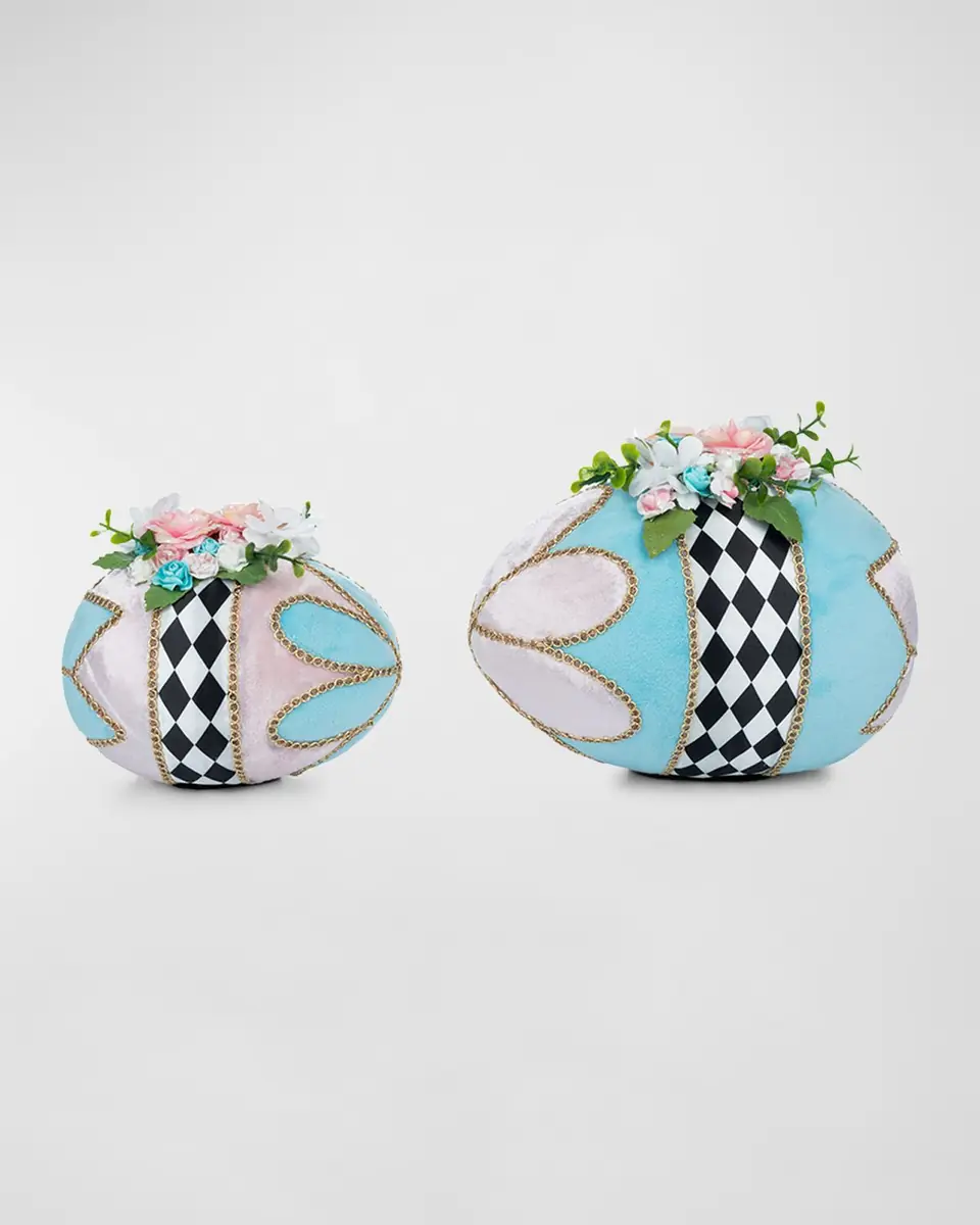 Katherine 's Collection Hearts and Wonderland Fabric-Covered Eggs, Set of 2 | Thumbnail 3