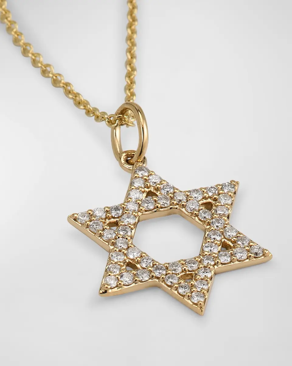 Sydney Evan 14K Star of David Charm on Light Chain Necklace | Thumbnail 3