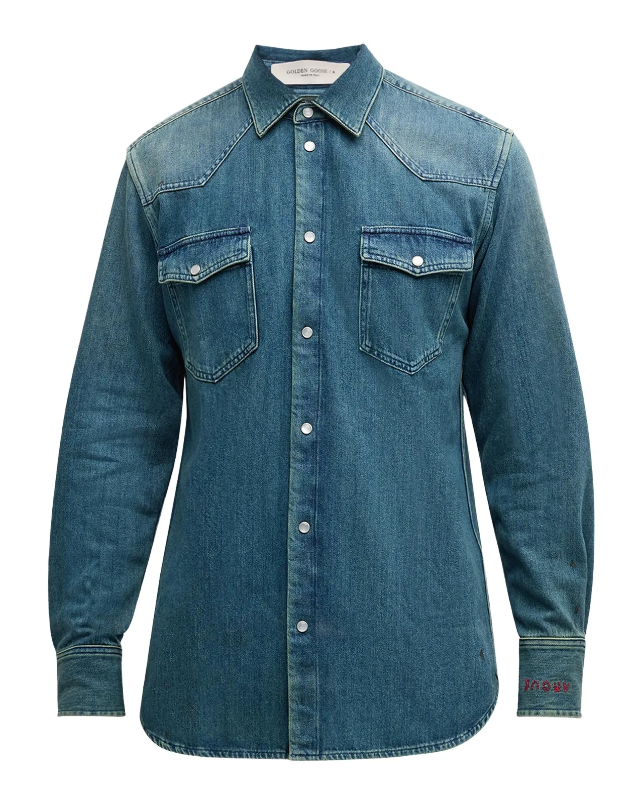 Men's Journey Dirty Wash Denim Shirt Men's Journey Dirty Wash Denim Shirt