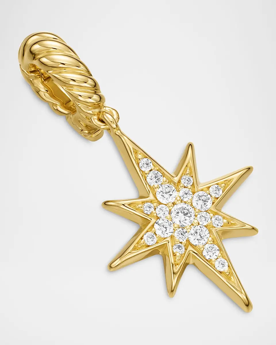 David Yurman North Star Pendant with Diamonds in 18K Gold, 15mm | Thumbnail 2 David Yurman North Star Pendant with Diamonds in 18K Gold, 15mm | Thumbnail 2