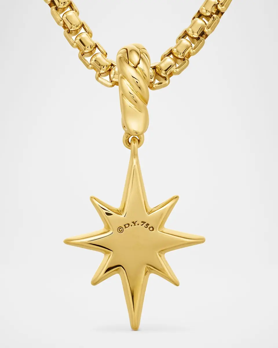 David Yurman North Star Pendant with Diamonds in 18K Gold, 15mm | Thumbnail 4 David Yurman North Star Pendant with Diamonds in 18K Gold, 15mm | Thumbnail 4