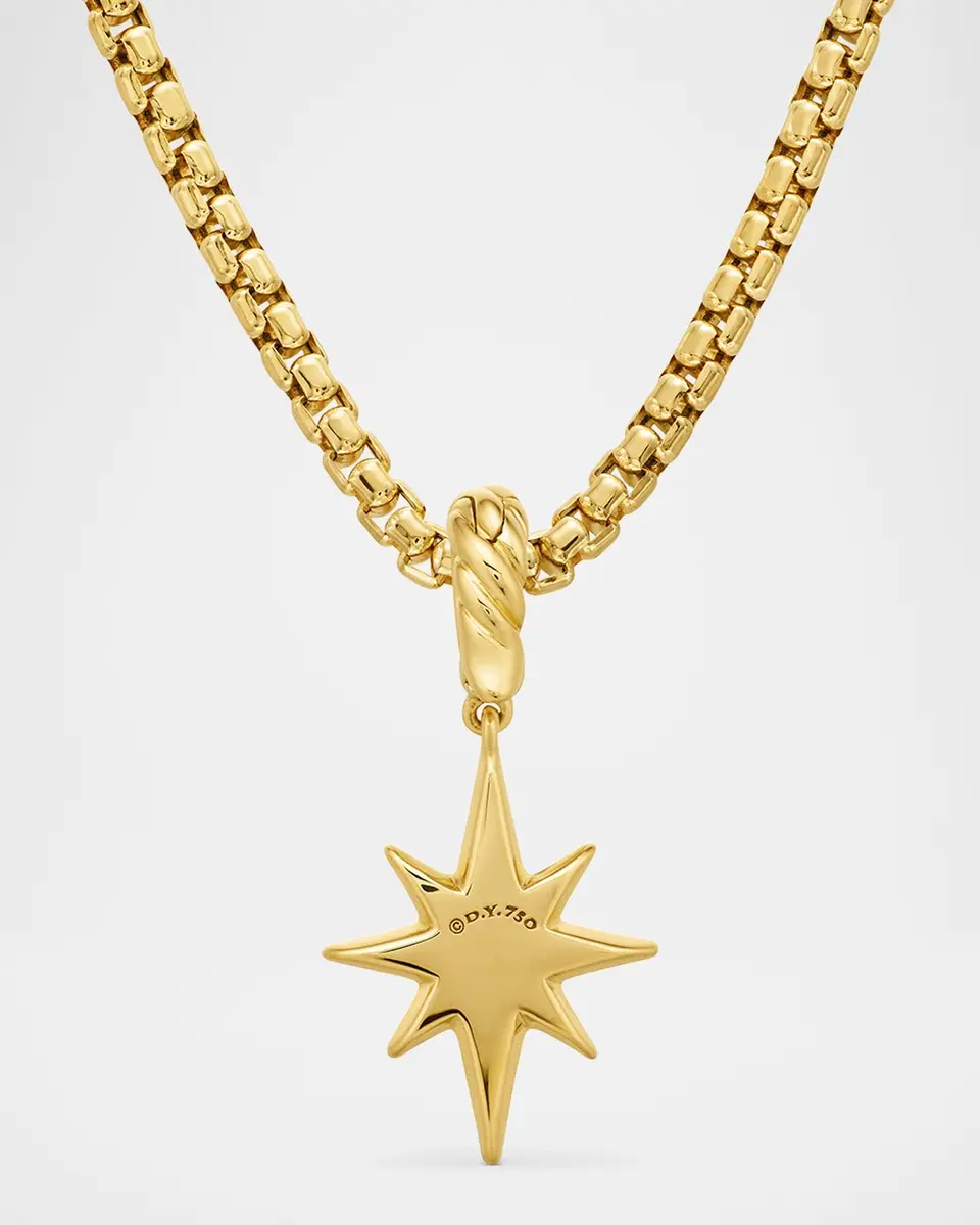 David Yurman North Star Pendant with Diamonds in 18K Gold, 15mm | Thumbnail 5 David Yurman North Star Pendant with Diamonds in 18K Gold, 15mm | Thumbnail 5