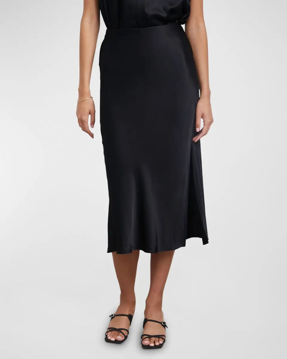 RAILS Maya Satin Midi Skirt | Thumbnail 2 RAILS Maya Satin Midi Skirt | Thumbnail 2